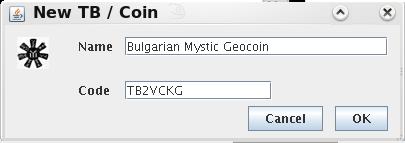 New TB / Coin dialog