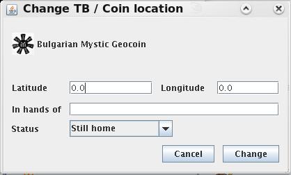 New TB / Coin dialog